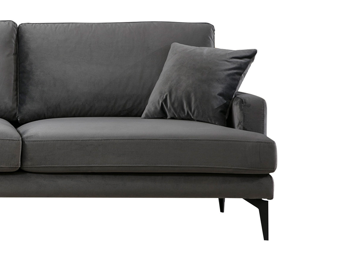 Ecksofa links Papira Anthrazit