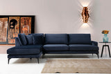 Ecksofa links Papira Marineblau