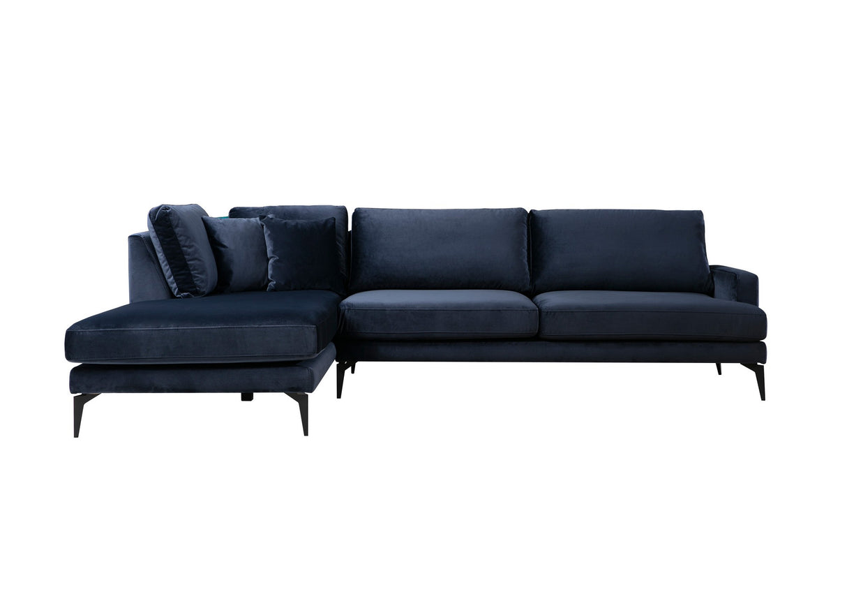 Ecksofa links Papira Marineblau