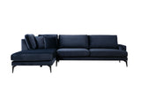 Ecksofa links Papira Marineblau