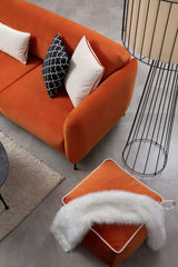 Ecksofa mit Schlaffunktion Links Sevilla Orange