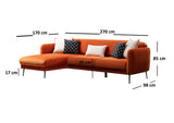 Ecksofa mit Schlaffunktion Links Sevilla Orange