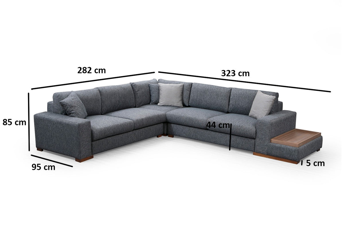 Ecksofa Loop Anthrazit