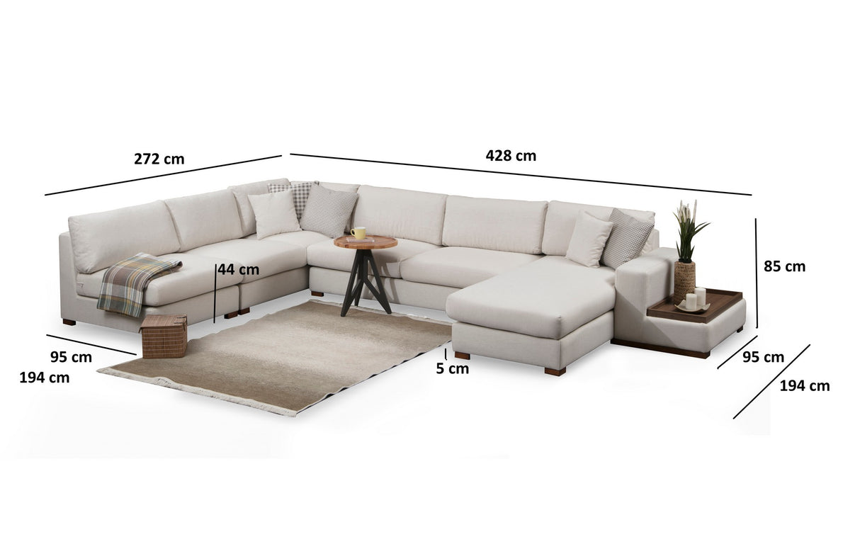 Ecksofa Loop Beige