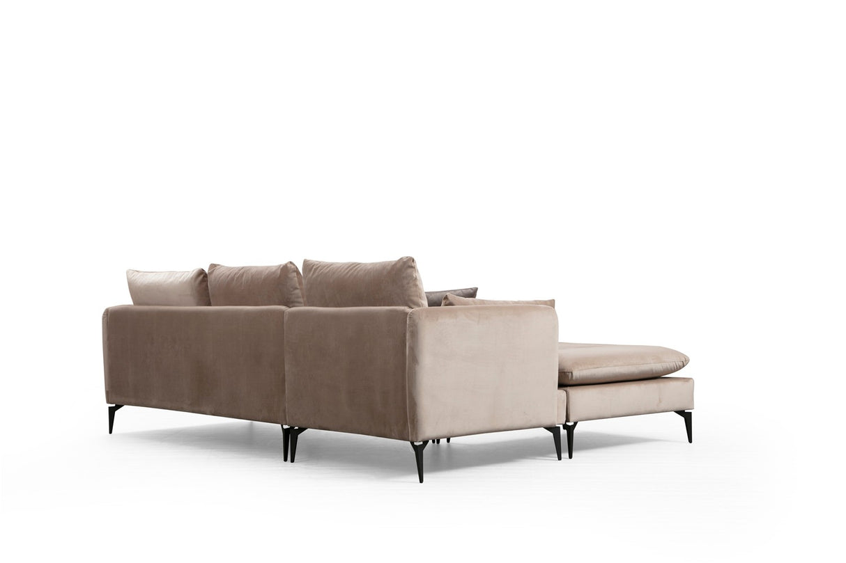 Ecksofa links Felix Beige