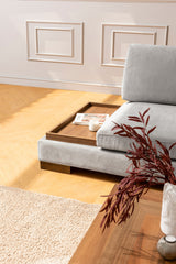 Rechtes Ecksofa Tulip Light Grey