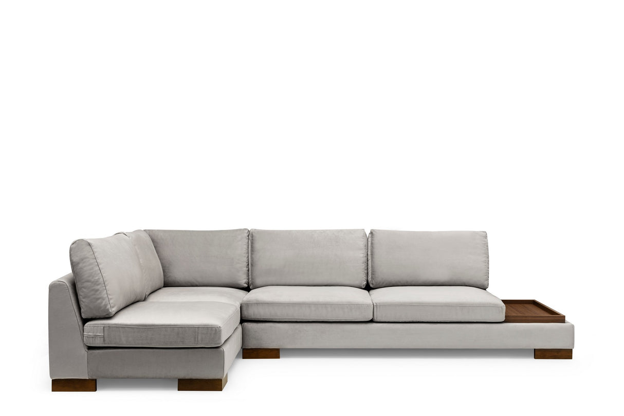 Ecksofa links Tulip Hellgrau