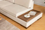 Ecksofa links Tulip Beige