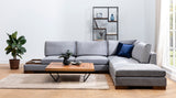 Rechtes Ecksofa Tulip Dark Grey