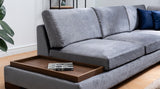 Rechtes Ecksofa Tulip Dark Grey