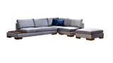 Rechtes Ecksofa Tulip Dark Grey