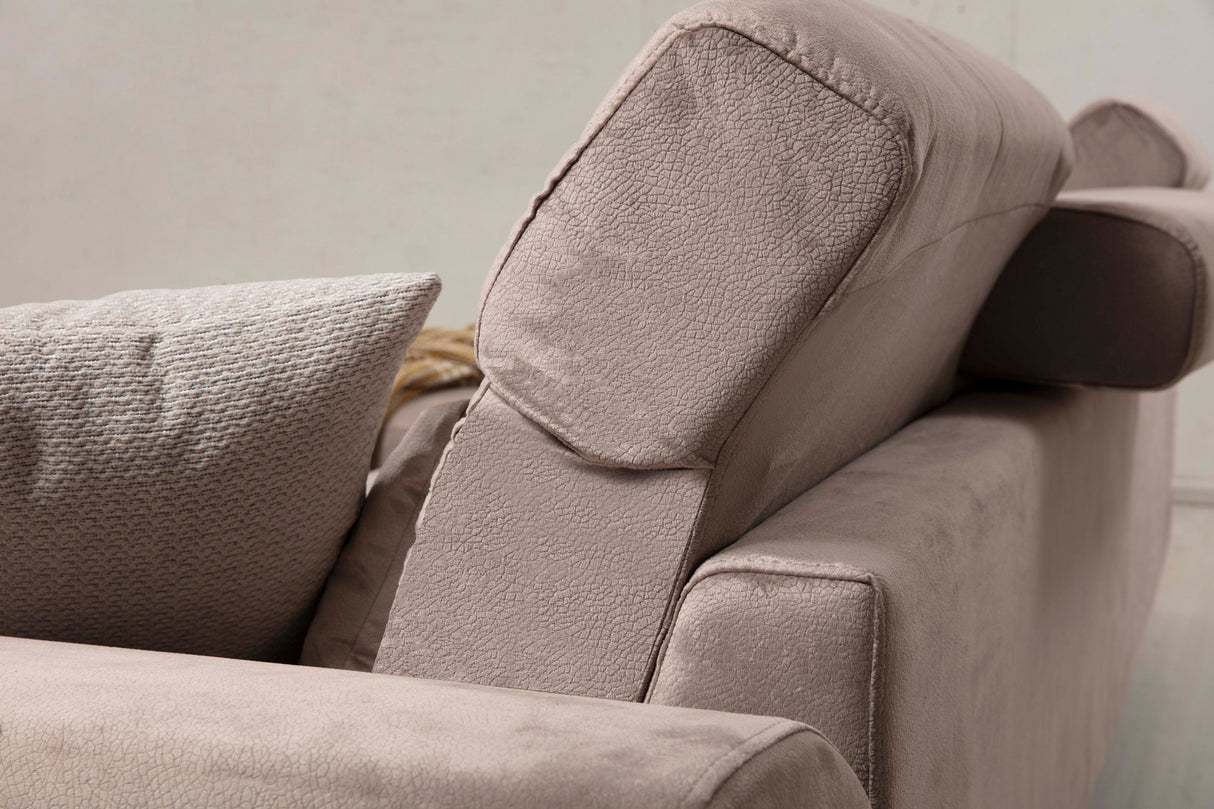 Ecksofa rechts Frido Beige