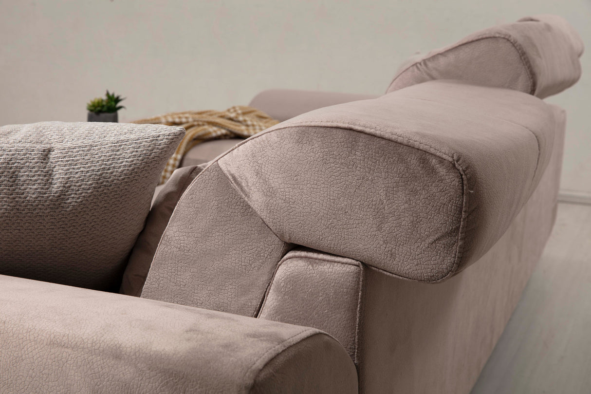 Ecksofa rechts Frido Beige