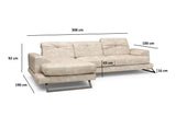 Ecksofa links Frido Beige