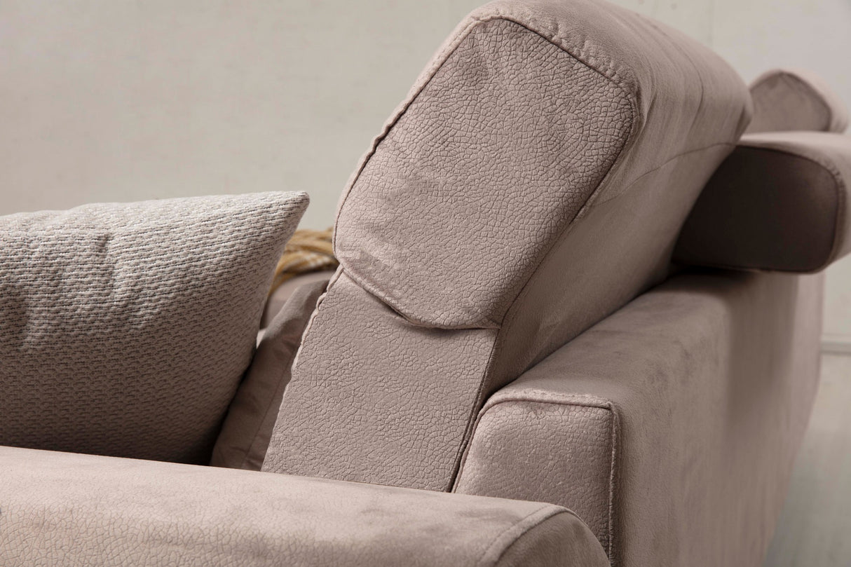 Ecksofa links Frido Beige