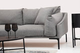 Ecksofa links Leo Grey