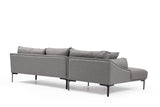 Ecksofa links Leo Grey