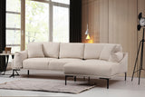 Ecksofa rechts Leo Creme