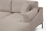 Ecksofa rechts Leo Creme