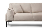 Ecksofa rechts Leo Creme