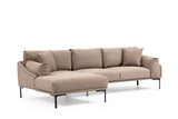 Ecksofa links Leo Mokka