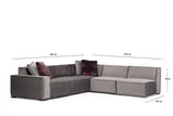 Ecksofa Lego Grau