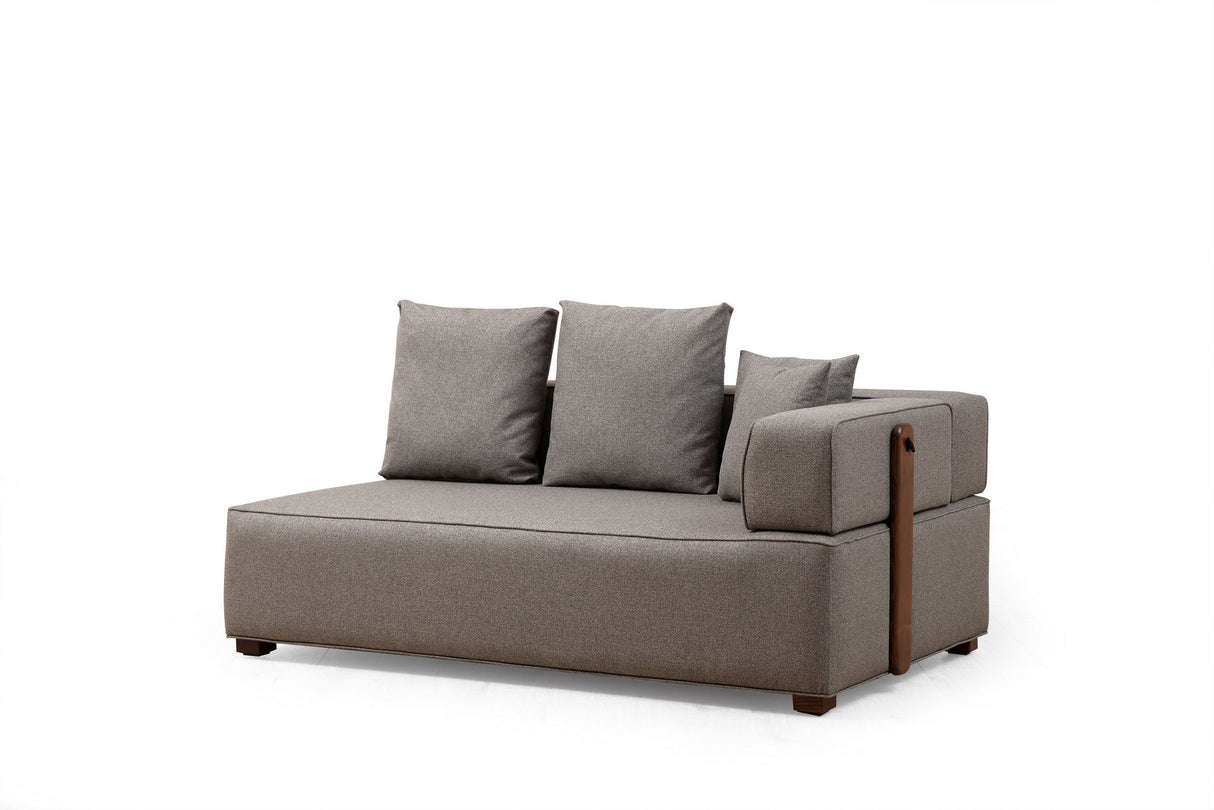 Ecksofa links Gondol Grau