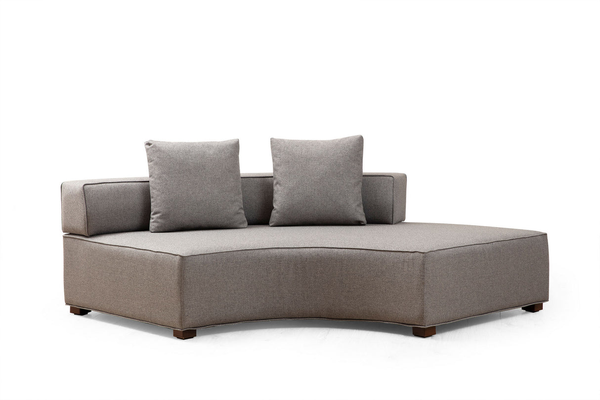 Ecksofa links Gondol Grau