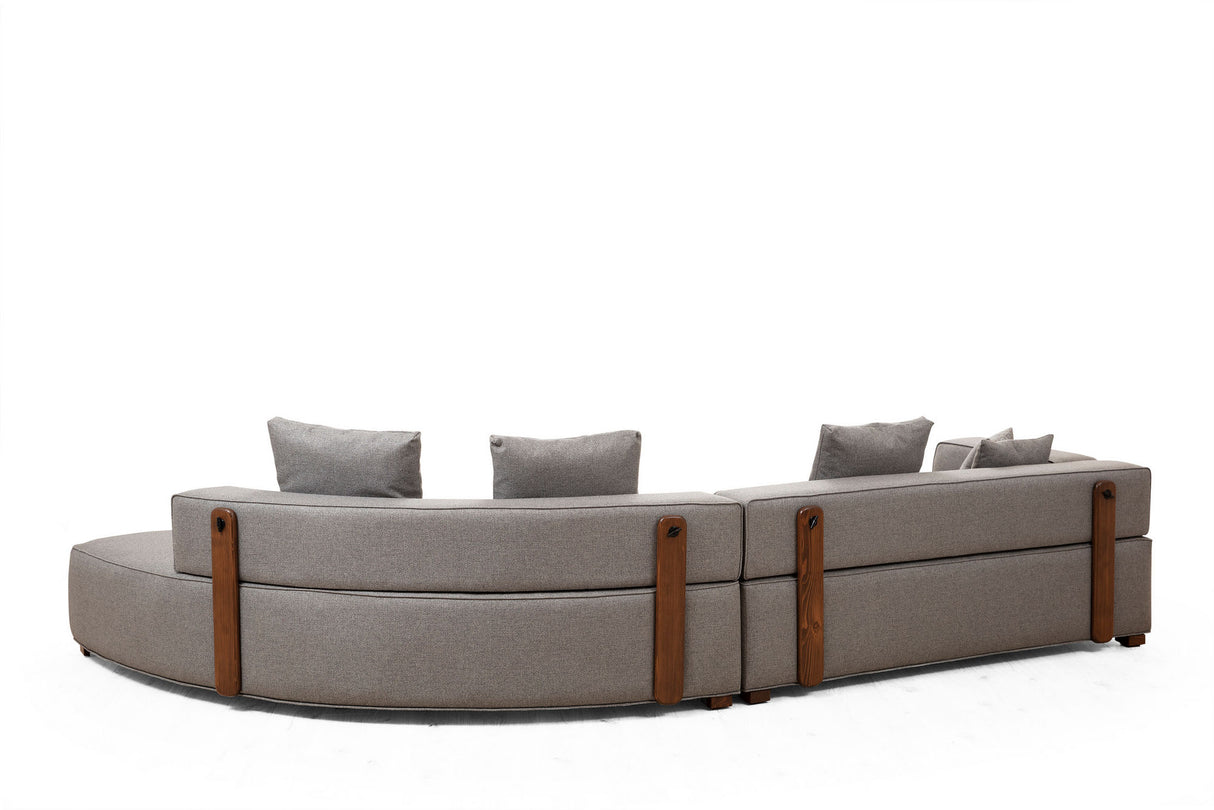 Rechtes Ecksofa Gondol Grey