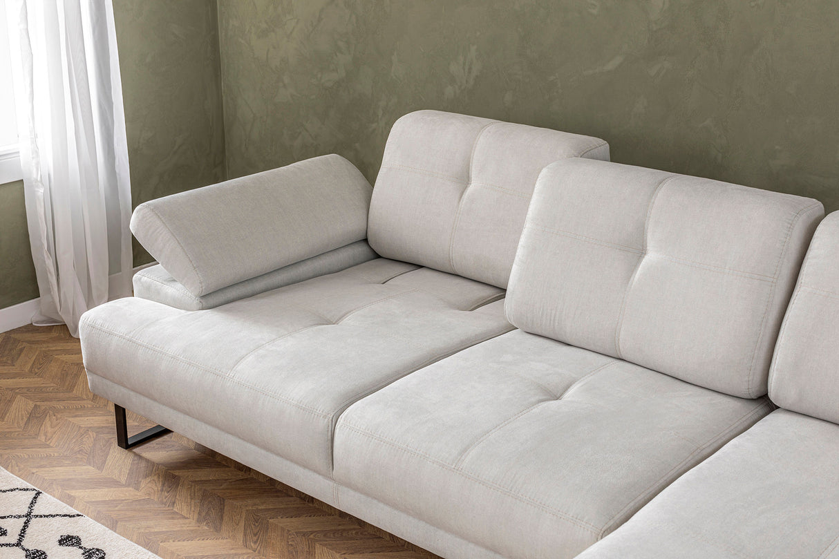 Rechtes Ecksofa Mustang Beige