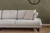 Ecksofa links Mustang Beige