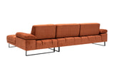 Rechtes Ecksofa Mustang Orange