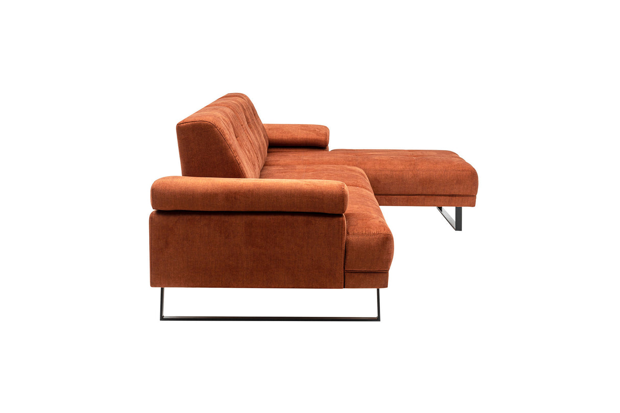 Rechtes Ecksofa Mustang Orange