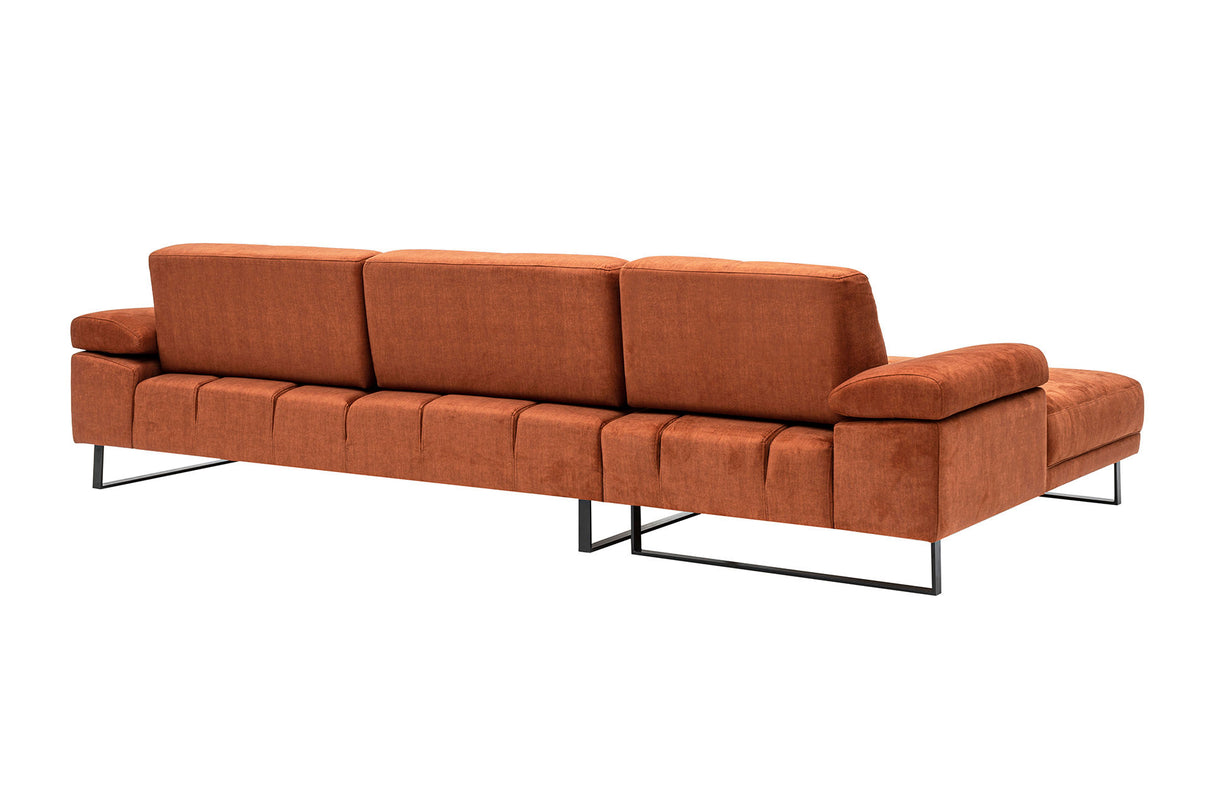 Ecksofa links Mustang Orange