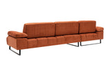 Ecksofa links Mustang Orange