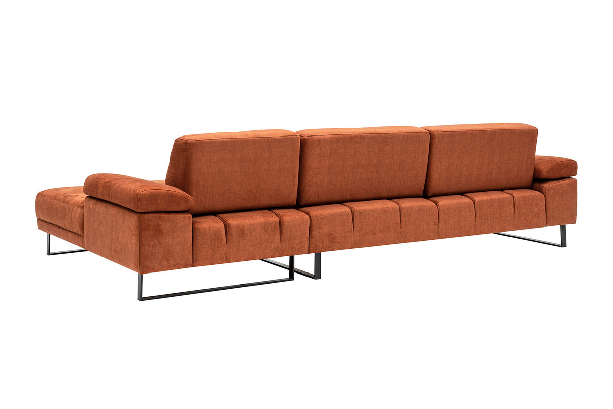 Rechtes Ecksofa Mustang Orange