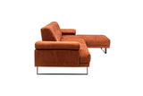 Rechtes Ecksofa Mustang Orange