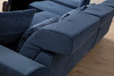 Ecksofa links Frido Marineblau