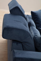 Ecksofa links Frido Marineblau