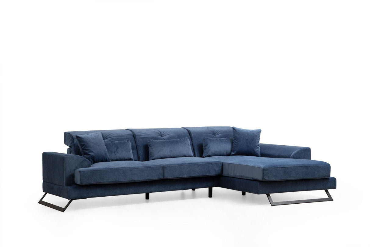 Ecksofa rechts Frido Marineblau