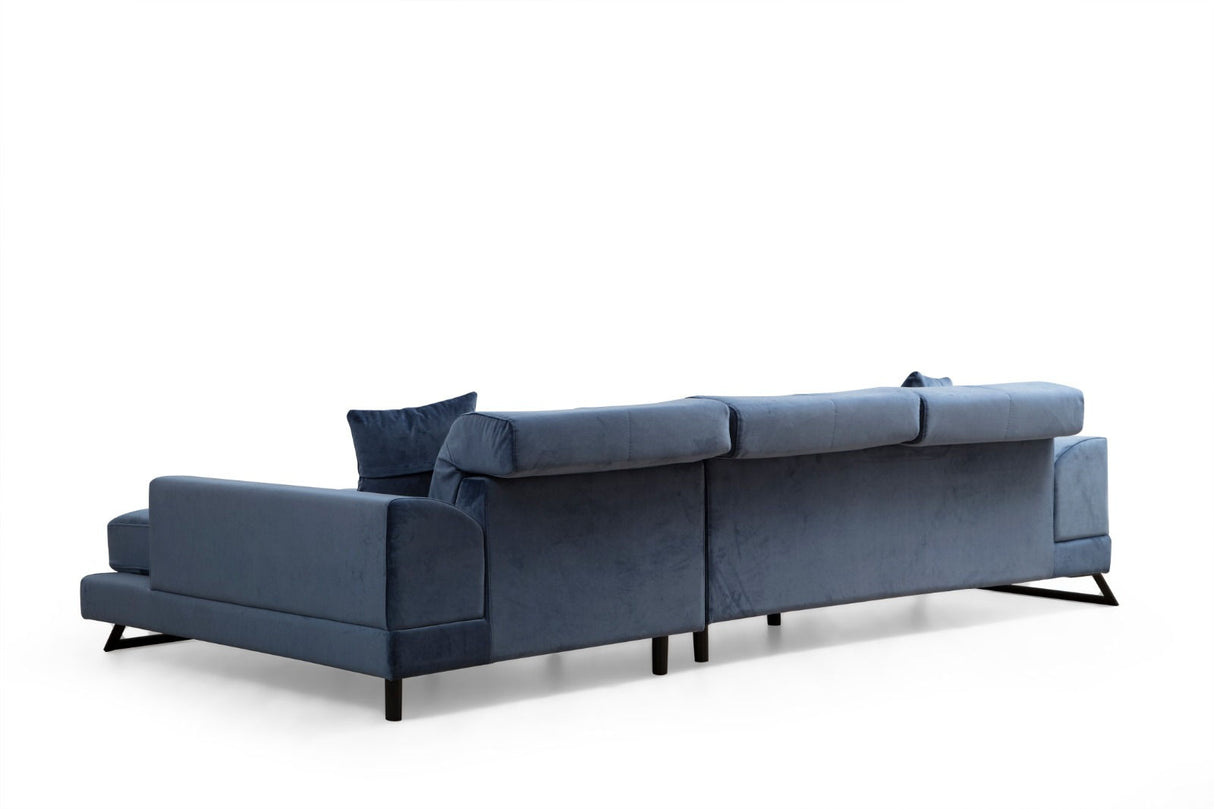 Ecksofa rechts Frido Marineblau