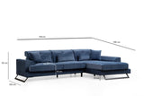 Ecksofa rechts Frido Marineblau