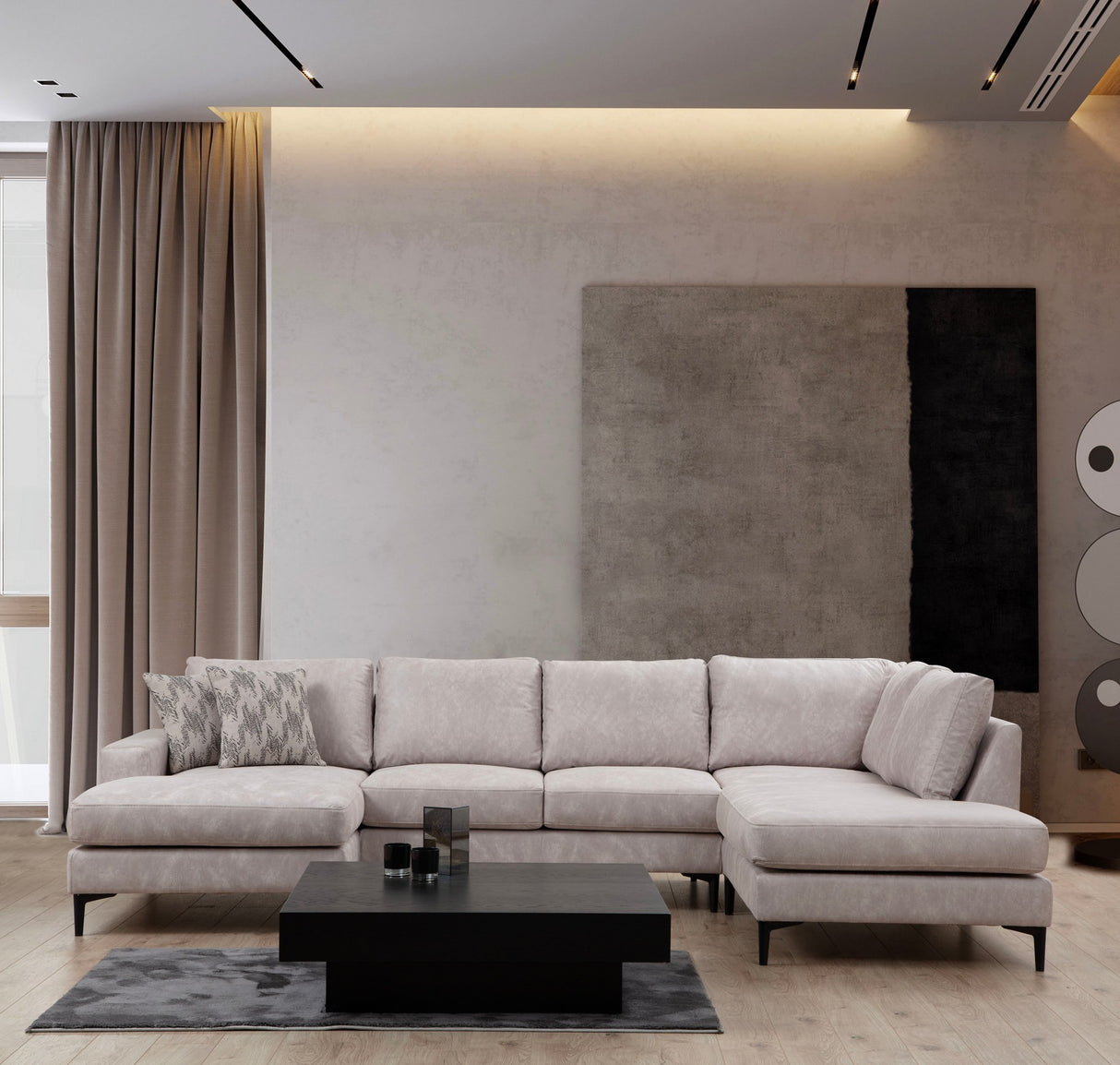 Ecksofa Porto Beige