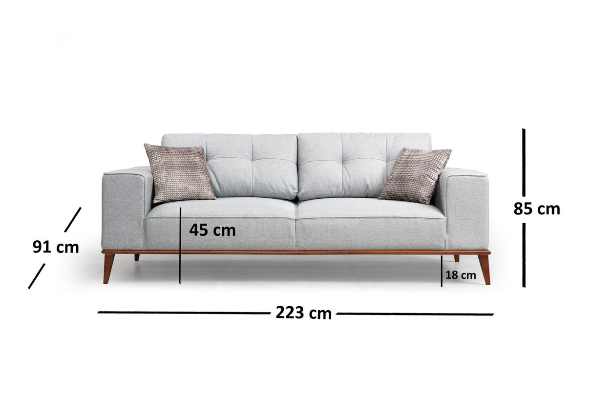 3-Sitzer-Schlafsofa Montana Grey