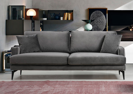 3-Sitzer-Sofa Papira Grau