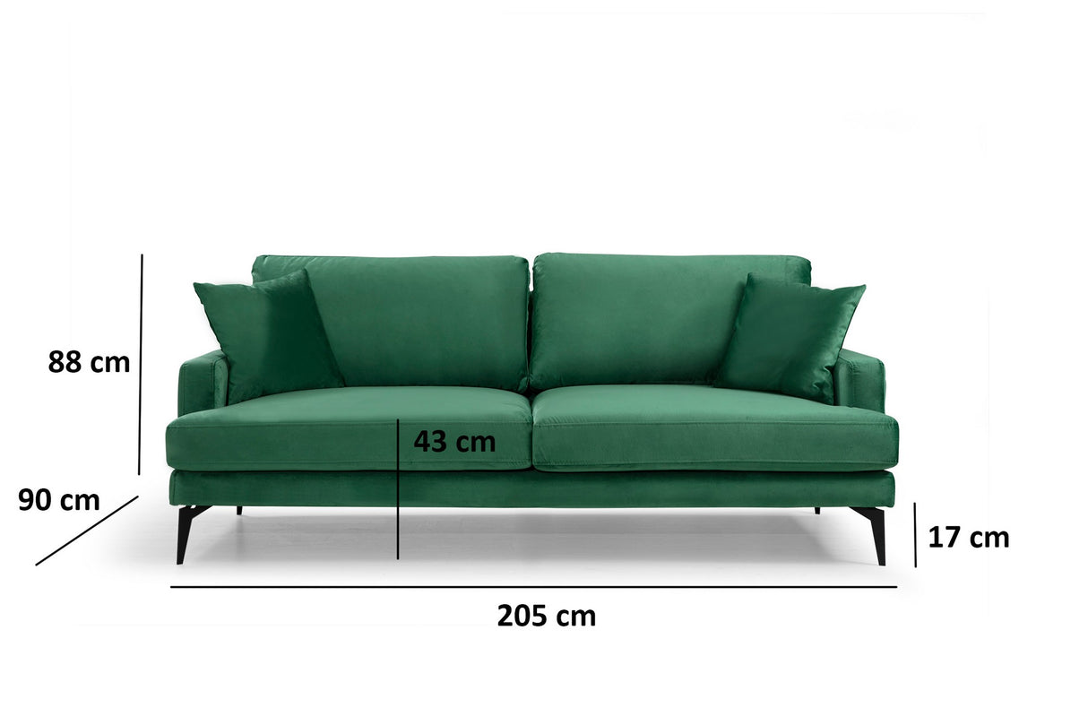 3-Sitzer-Sofa Papira Grün