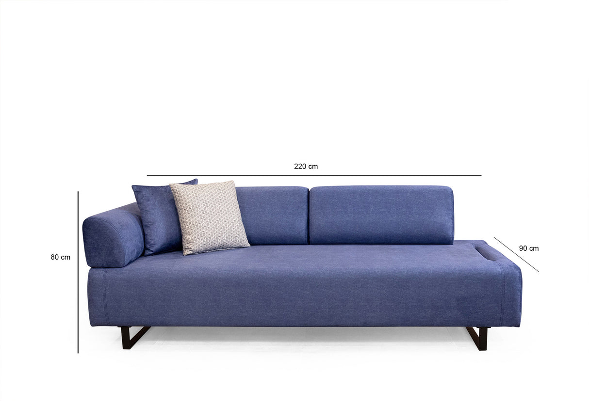 3-Sitzer-Infinity-Schlafsofa in Blau