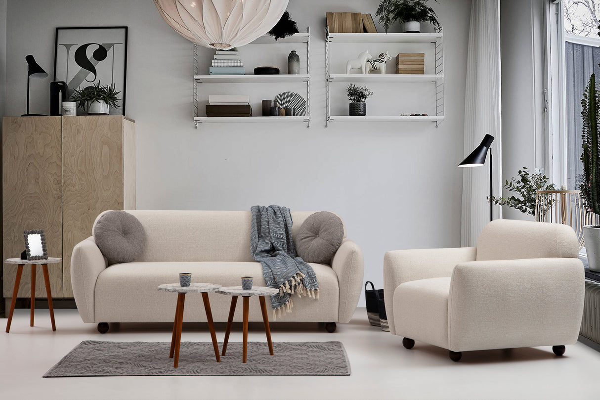 3-Sitzer-Sofa Eddy Cream