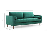 3-Sitzer-Sofa Rome Green