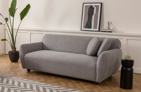 3-Sitzer-Sofa Eddy Hellgrau